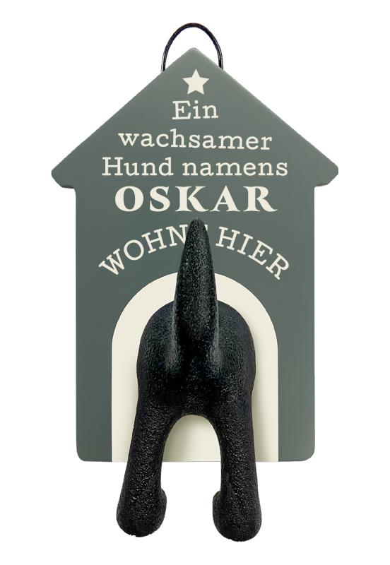 Leinenhalter für Oskar, grau